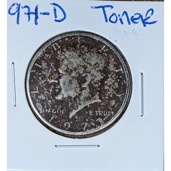 1971-D Kennedy Half Dollar – Red Earth Tone Toning – Circulated Vintage Coin - Picture 1 of 4